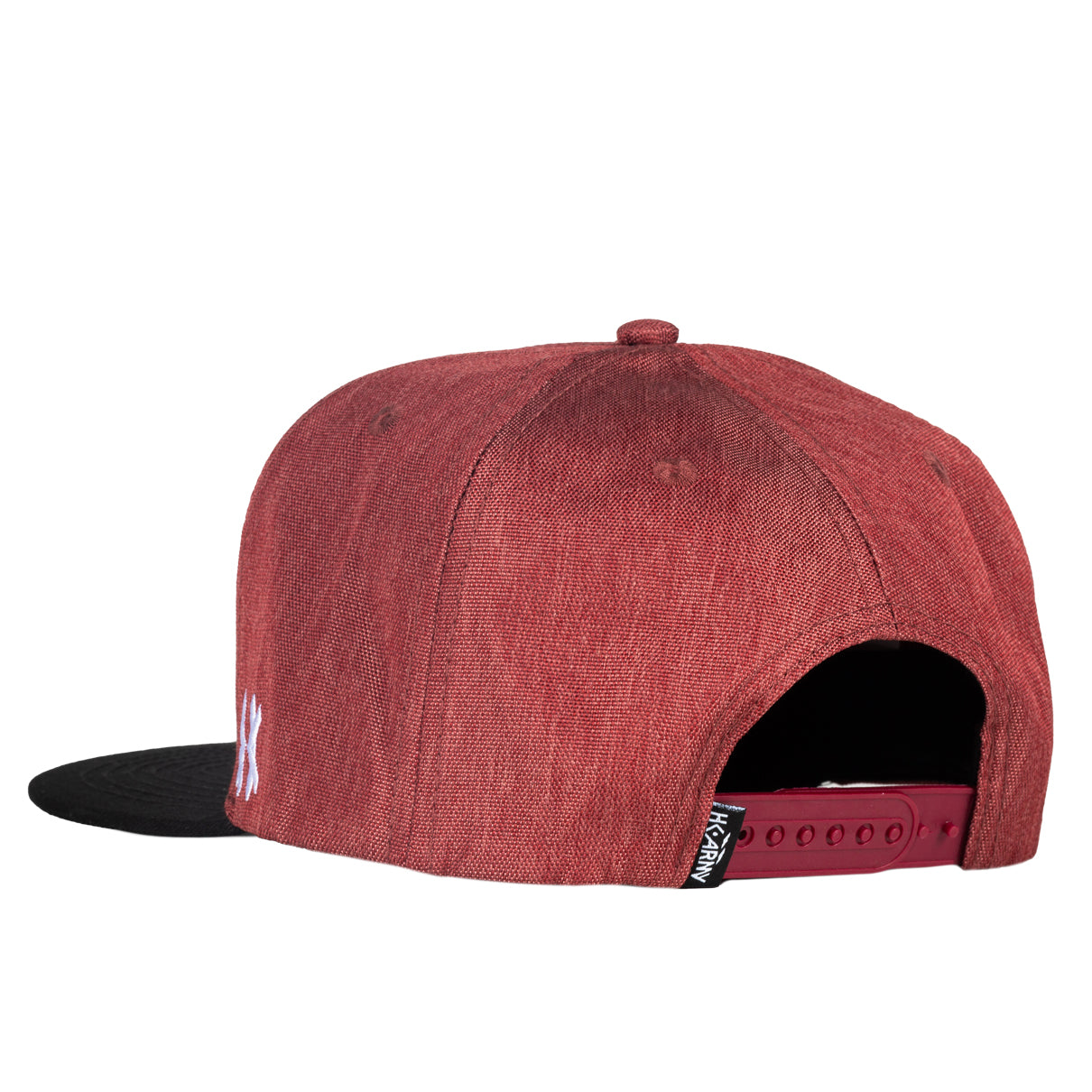 Clip Snapback Hat - Black/Burgundy