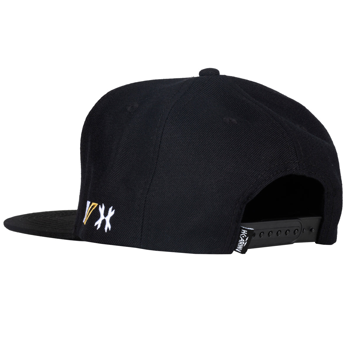 Split Snapback Hat - Black/Gold/White