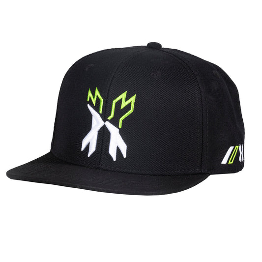 Split Snapback Hat - Black/Green/White