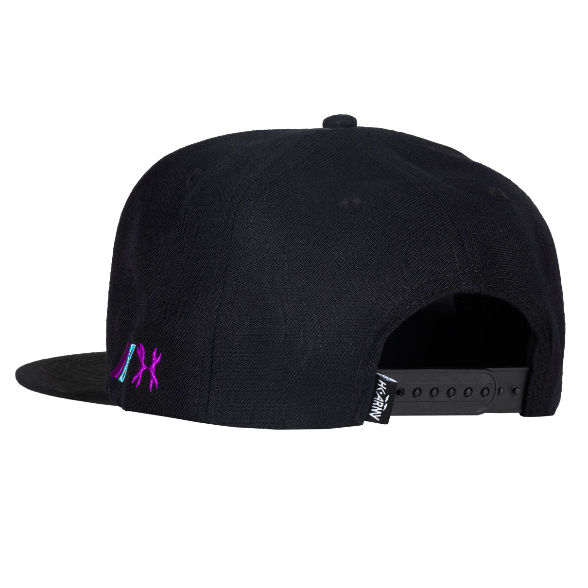 Split Snapback Hat - Black/Blue/Purple